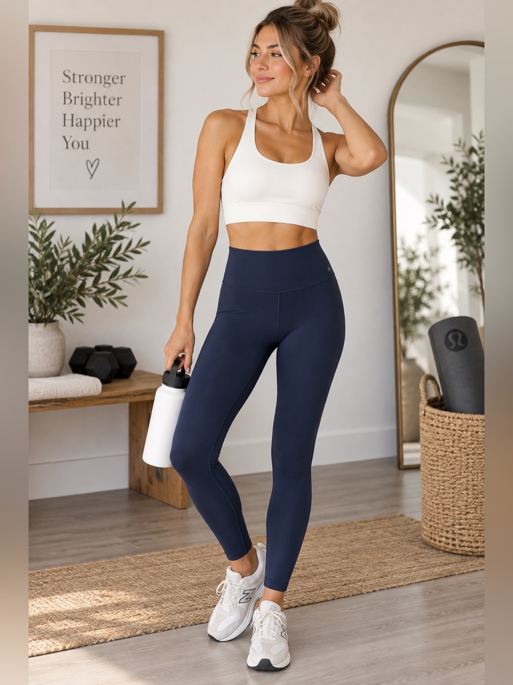 Lululemon Wunder Train High Rise 28” Navy Everlux Athletic Leggings